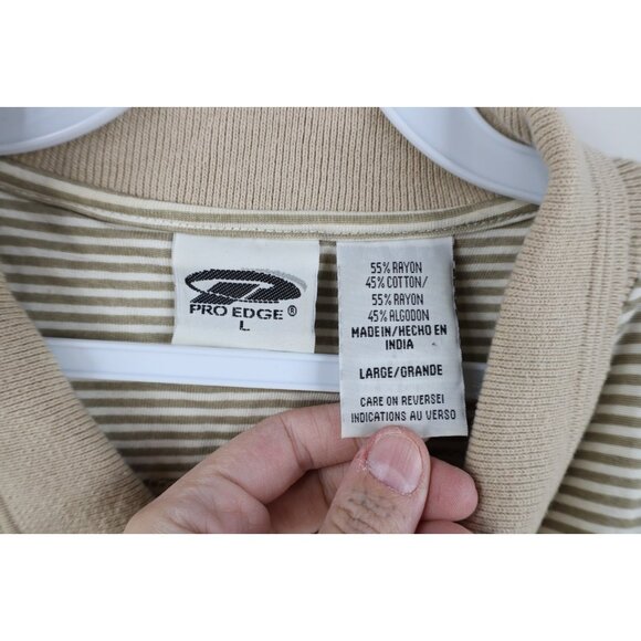 Vintage 90s Mens Large Rayon Gabardine Block M University of Michigan Golf Polo - Picture 9 of 14